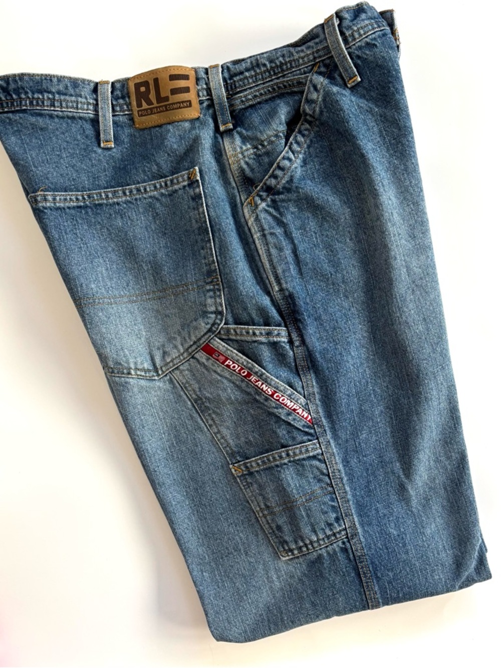 Vintage Polo by Ralph Lauren Men's Classic Carpenter Jeans with Logo 32 x 32